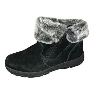 Khombu Women's Jessica Ankle Boots Faux Fur Shearling Lining size 9